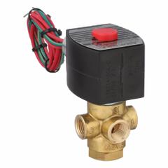 REDHAT Solenoid Valve: 3-Way, Normally Closed, 1/4 in Pipe Size, 24V DC, Explosion Proof/Watertight (MPN EF8320G184). Key specifications — Pipe Size: 1/4 in; Voltage: 24V DC; Brand: REDHAT; Coil Enclosure: Watertight.
