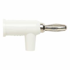 POMONA Banana Plug: 1 1/2 in Lg, 15 A Max Current Measurement, 5,000 V Max Volt Measurement (MPN 1825-9). Key specifications — Manufacturer Part Number: 1825-9; Body Material: Brass; Brand: POMONA; Color: White.