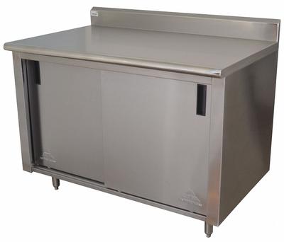ADVANCE TABCO Cabinet Workbench: Stainless Steel, 48 in x 30 in - NSF-Certified Cabinet Benches