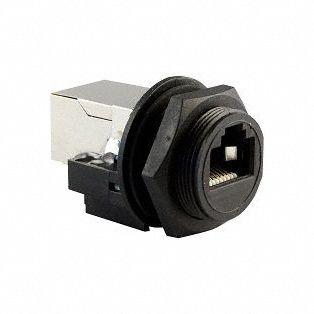 FINECABLES Connector: Cat5e/Cat6, Industrial, Panel, Female, Phosphor Bronze, IP67 - Device-Side RJ45 Connectors & Couplers