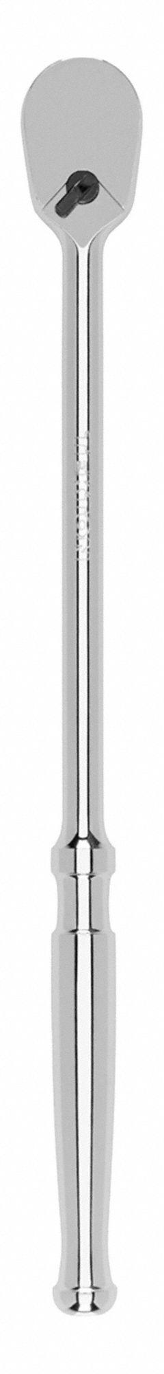 TEKTON Hand Ratchet: Pear, Reversible, 9 in Overall Lg, Polished, 4° Min Arc Swing, Long Lg (MPN SRH01009). Key specifications — attr1205598: Reversible; attr1205605: Quick-Release Not Included; attr1205626: Polished; attr1228094: Long Length; attr1205607: Pear; attr1205624: TEKTON.