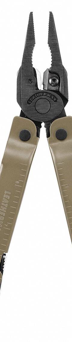 LEATHERMAN Multi-Tool Plier: Multi-Tool Plier, 19 Tools, 4 1/2 in Closed Lg, 7 in Open Lg, Tan (MPN 832760). Key specifications — attr15951: LEATHERMAN; attr10311: Leatherman; attr10312: Tan; attr15963: Stainless Steel; attr15971: Multi-Tool Plier; attr15972: Awl with Thread Loop; attr15977: Fold-Out; attr15981: SUPER TOOL 300M.