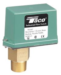 TACO Flow Switch: Paddle, 1 in For Pipe Size, Brass, 1 in NPT, 1 in Connection Size, NPT, SPDT (MPN IFSH1BF-1). Key specifications — Brand: TACO; Contact Rating (DC): 15A @125/250VAC; For Pipe Size: 1 in; Contact Rating (AC): 22 A @ 125/250V.