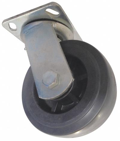 Dayton Swivel Caster: 650 lb Load Capacity, 5 in Overall Lg, 2 in Overall Wd, Polyolefin/Steel - Replacement Casters for Platform Trucks