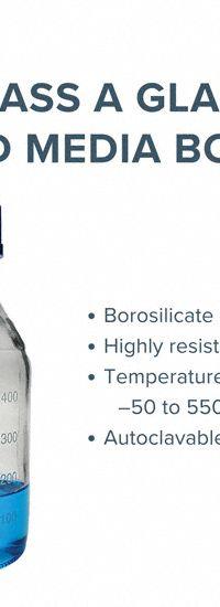 COLE-PARMER Media Bottle: 5 L, Cap, 50 mm, 33 cm, Colorless, Closure Included, Wide Mouth Size (MPN 3450382). Key specifications — Closure Type: Cap; Mouth Size: Wide; Screw Closure Size: 50 mm; Brand: COLE-PARMER; Body Color: Colorless.