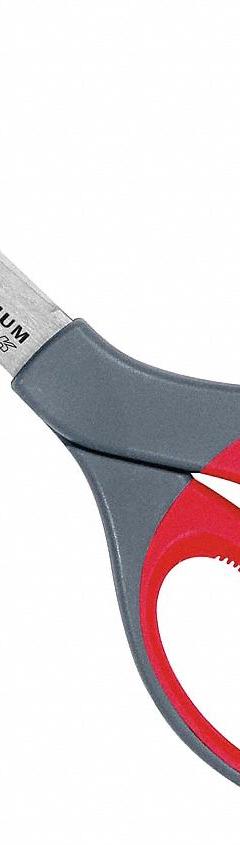 CLAUSS Fabric Shears: Ambidextrous, 8 in Overall Lg, Straight, Titanium Bonded, Pointed, Gray (MPN 18543). Key specifications — attr308500: Titanium Bonded; attr308502: Gray; attr308505: Ambidextrous; attr308522: Velcro; attr324896: CLAUSS.