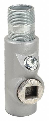 Sealing Fitting - Vertical and Horizontal: Iron, 2 in Trade Size, Male, 6 1/4 in Overall Lg (MPN EYS-66). Key specifications — Brand: APPLETON ELECTRIC; Connection Type: Threaded; Thread Gender: Male; Ends - Hazardous Fittings: 2 in FNPT x 2 in MNPT; Material: Iron; Hazardous Location Rating: Class III; Thread Type: NPT; Standards: CSA C22.2 No 30.