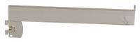 ECONOCO Straight Arm: Single, 1 in Slot Spacing, 1/2 in Slot Lg, 1/4 in x 12 in x 3 in, Chrome (MPN RS/12). Key specifications — Product Type: Rectangular Faceout; Color: Silver; For Display Type: 1/16 in Medium Weight or 3/32 in Heavy Weight Slotted Standard; Material: Steel; Duty Rating: Heavy Duty; Brand: ECONOCO; Finish: Chrome; Mounting Type: Hanging.