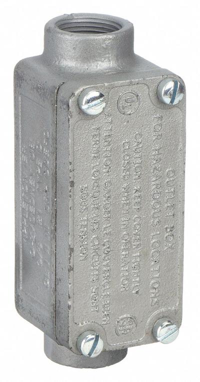 APPLETON ELECTRIC Conduit Outlet Body: Iron, Triple Coat Epoxy Coating, 3/4 in Trade Size - C - Straight Type