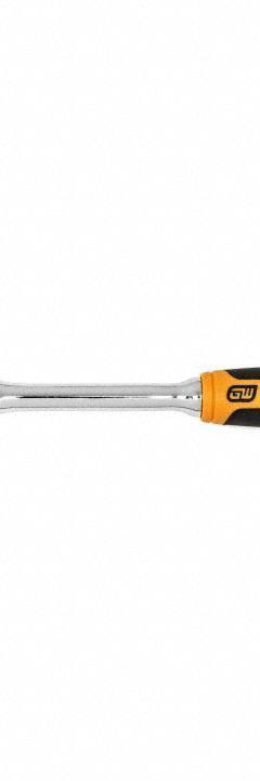 GEARWRENCH Hand Ratchet: Pear, Reversible, 8 in Overall Lg, Full Polish Chrome, 4° Min Arc Swing (MPN 81016T). Key specifications — attr1205598: Reversible; attr1205605: Quick-Release Not Included; attr1205626: Full Polish Chrome; attr1228094: Standard Length; attr1205607: Pear; attr1205624: GEARWRENCH.