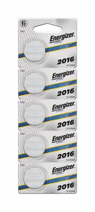 ENERGIZER COIN CELL BATTERY: 2016 Battery Size, Lithium / Manganese Dioxide - Disposable Coin & Button Batteries