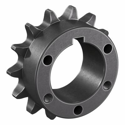 TSUBAKI Sprocket: For 60 Chain, 14 Teeth, 3.371 in Pitch Dia, 3.736 in Outside Dia - Size 60 Bushed-Bore Roller Chain Sprockets