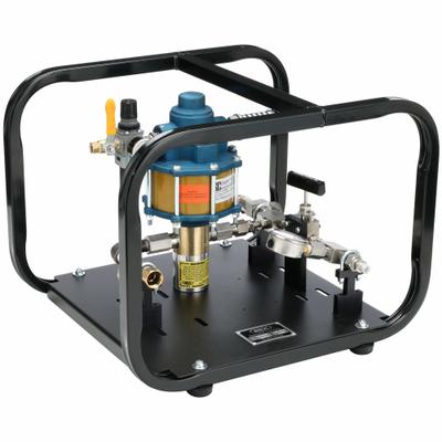WHEELER-REX Hydrostatic Test Pump: Roll Cage, 10,000 psi Max. Discharge Pressure - Roll-Cage Enclosed Air-Operated Hydrostatic Test Pumps