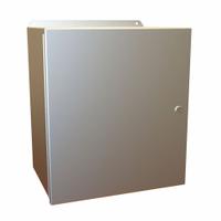 HAMMOND Electrical Enclosure: Aluminum, 16 in x 14 in x 10 in, NEMA 12/13/3R/4/4X, w/Panel, Hinged (MPN EJ161410AL). Key specifications — Brand: HAMMOND; Closure Method: Latches; Enclosure Material: Aluminum; Knockouts: Not Included; Includes Inner Panel: with Inner Panel Included.