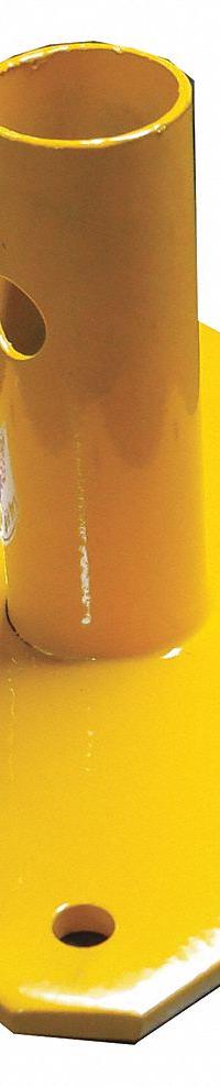 BIL-JAX Scaffold Base Plate: Base Plate, Steel, Platforms (MPN 0030-116). Key specifications — Color: Yellow; Compatible with Manufacturer Model Number: 6004-02552; Included Components: Snap Pin; Material: Steel; Product Type: Base Plate; Brand: BIL-JAX.