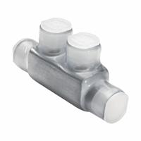 BURNDY Multitap Connector: 2 Port, In-Line Entry, 10 AWG – 350 kcmil Wire Size, Clear (MPN BISR350). Key specifications — Body Material: Aluminum; Brand: BURNDY.