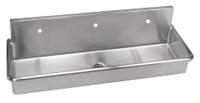 JUST MANUFACTURING Wash-Up Sink: 3 Stations, 8 in Bowl Dp, 57 in Bowl Lg, 16 1/2 in Bowl Wd, 14 ga (MPN J6020-3S1H-J). Key specifications — Includes Side Splash: Side Splash Not Included; Series: Institutional Group; Brand: JUST MANUFACTURING.