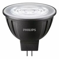PHILIPS Compact LED Bulb: LED, MR16, 2-Pin (GU5.3), 8 W Watt, 75 W Incandescent Watt Equivalency (MPN 8MR16/LED/827/F25/DIM 12V 10/1FB). Key specifications — Bulb Finish: Clear; Color Temperature: 2700K; Shatter-Resistant: Yes; Brand: PHILIPS; Voltage: 12V AC; Bulb Shape: MR16.