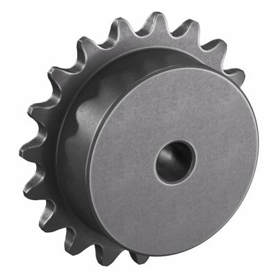 TSUBAKI Sprocket: One-Sided Hub, For Single Strands, 25, 19 Teeth, 1.519 in Pitch Dia - Size 25 Plain-Bore Roller Chain Sprockets