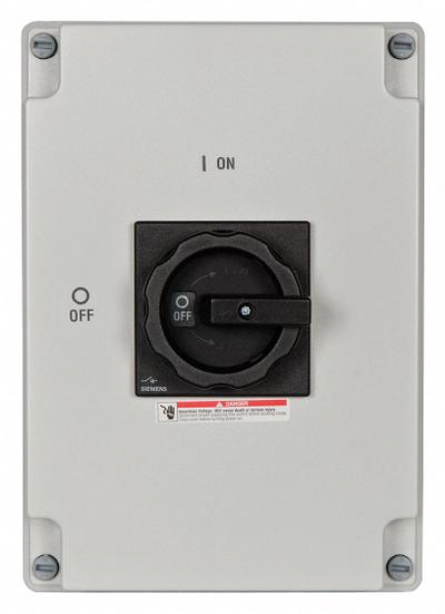Siemens Safety Switch: Non-Fusible, 125 A, Three Phase, Non-Metallic - Non-Fusible Disconnect Switches
