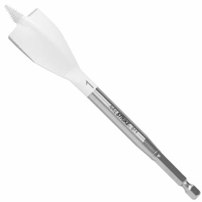 BOSCH Spade drill bit: 1 in Drill Bit Size, 1/4 in Shank Dia, 6 in Overall Lg - Quick-Change Hex-Shank Flat Spade Drill Bits