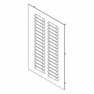 HAMMOND Louvered Vent Kit: 14 ga. Steel, 16.12 in Overall Ht, 10.3 in Overall Wd - Louver Plate Kits
