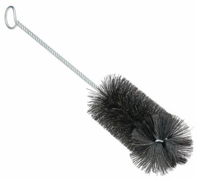 TANIS Radial End Brush: 20 in Overall Lg, Natural Hair, Black, 6 in Brush Head Lg - Lab Brushes