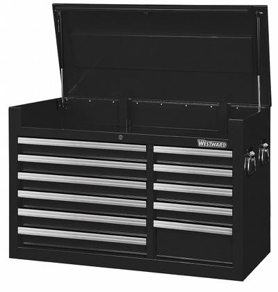 WESTWARD Top Chest: 11 Drawers, Light Duty, 41 1/2 in Overall Wd, 18 5/8 in Overall Dp - Light-Duty Top Chests