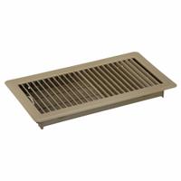 Floor Register: Floor, 7 1/2 in H, 13 1/2 in W, Louvered, Powder Coated, Brown, Steel Grille (MPN 4MJE7). Key specifications — Adjustable Blades: No; Brand: APPROVED VENDOR; Airflow Directions: One-Way; Grille Color: Brown.