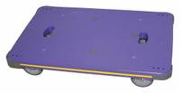 APPROVED VENDOR General Purpose Dolly: 500 lb, 35 in L x 23 in W x 8 in H Deck, Rubber Padded, Blue (MPN 10Z907). Key specifications — Brand: APPROVED VENDOR; Deck Color: Blue; Caster/Wheel Configuration: (4) Swivel; With Reinforcing Cross Brace: No; With Tow Eye: No.