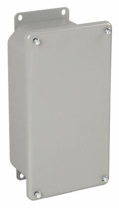 HOFFMAN Enclosure: Steel, 8 in x 4 in x 3 in, NEMA 12/13/4/6, Solid Cover, Screw On (MPN A843DSC). Key specifications — Closure Method: Screws; Brand: HOFFMAN; Knockouts: Not Included.