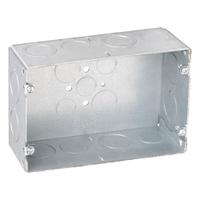 RACO Electrical Box: Steel, Steel - Multigang Rectangular Material & Nominal Size, 2 Gangs (MPN 941). Key specifications — Brand: RACO; Bracket Style: Without Bracket; Clamp Style: Without Clamps.