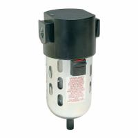 WILKERSON Filter: Particulate, 1/2 in NPT, 5 micron, 149.8 scfm, 150 psig Max Op Pressure, 26, Zinc (MPN F26-04-F00). Key specifications — attr110055: 26; attr110008: WILKERSON.