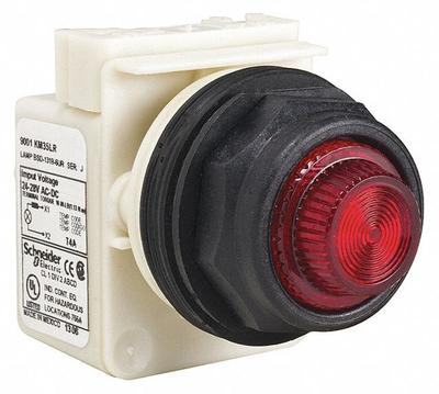 SCHNEIDER Pilot Light: 30 mm Panel Mounting Size, Red, LED - LED Pilot-Lights