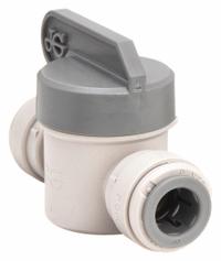 JOHN GUEST Manual Two-Way Ball Valve: 3/8 in, Acetal, Straight, Push x Push (MPN PISV0412S). Key specifications — Brand: JOHN GUEST.