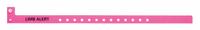 ID Wristband: Limb Alert, 12 7/8 in Overall Lg, 1 1/8 in Overall Wd, Plastic, Pink, 500 PK (MPN ALR-PP-07). Key specifications — attr1085229: Pink; attr1126094: Pink.