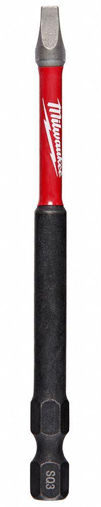 MILWAUKEE Power Bit: Power Bit, Imperial, #3 Bit Size, S3 Bit Industry Size, Std, Impact Rated, Hex (MPN 48-32-4573). Key specifications — attr1119721: Standard; attr1119722: MILWAUKEE; attr1119715: Alloy Steel; attr1119719: Hex; attr1202622: #3.