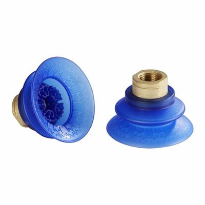 SCHMALZ Vacuum Pad Assembly: Bellows, 1.5 Folds, 3/8 in NPT, 66 mm Pad Dia, Elastodur ED - Bellows Type Automotive Industry Vacuum Pad Assemblies