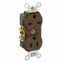 LEVITON Receptacle: Duplex, 5-15/6-15, Brown, 125/250V AC, 15 A, 2 Pole / 3 Wire (MPN 5031)