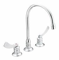 MOEN Gooseneck Bar Faucet: M-Dura, Brass, Widespread, Deck, 3 Mounting Holes, 1.5 gpm Flow Rate (MPN 8225smf15). Key specifications — Series: M-Dura; Brand: MOEN.