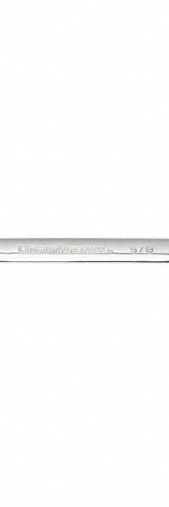 GEARWRENCH Combination Wrench: Alloy Steel, Chrome, 5/8 in Head Size, 9 1/2 in Overall Lg, Offset (MPN 81658). Key specifications — attr309539: 5/8 in; attr309567: Yes; attr324930: GEARWRENCH.