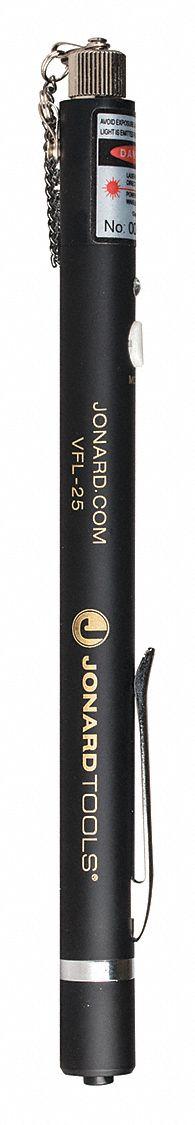 JONARD TOOLS Visual Fault Locator: Single & Multi-Mode, 5 km/3.1 mile Range/650 nm Laser Diode, IP40 (MPN VFL-25). Key specifications — Product Type: Visual Fault Locator; Manufacturer Part Number: VFL-25; Brand: JONARD TOOLS; Testing Functions: Fiber Tracing; _Model Features: 650 nm Laser Diode; _Fiber Mode Supported: Single & Multi-Mode.
