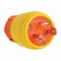 PASS & SEYMOUR Locking Plug: Non-NEMA, Yellow, 120/208V AC, 30 A, 4 Pole, 3 Blade (MPN 28W09AM). Key specifications — Brand: PASS & SEYMOUR.