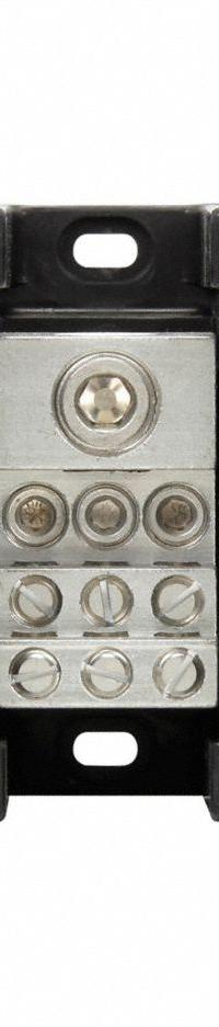 BUSSMANN Power Distribution Block: Open, Lug, Lug, 6 AWG – 350 kcmil For Line Side Wire Sizes (MPN 16371-3). Key specifications — attr1361688: Surface; attr1308686: BUSSMANN; attr1361672: Aluminum.