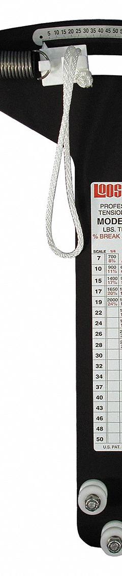 LOCOLOC Wire Rope Tension Gauge: 1/4 in Min Compatible Rope Dia, 3/8 in Compatible Rope Dia (MPN PT-3). Key specifications — Material: Aluminum; Brand: LOCOLOC.