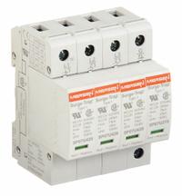 MERSEN Surge Protection Device: Three Phase, 347/600V AC Wye, 4 Poles, 5 Wires, L-G/L-L/L-N/N-G (MPN STP600YN07). Key specifications — Voltage: 347/600V AC Wye; Number of Wires: 5 Wires; Modes of Protection: L-N; Max. Continuing Operating Voltage: 275/420/695/840 V AC; Voltage Protection Rating: 800V (N-G); Short Circuit Current Rating: 200kA; Filtering: No; Enclosure Material: Polyethylene Terephthalate.