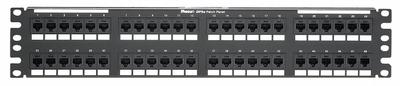 PANDUIT Patch Panel: Flat, 2 Rack Units, 48 Ports, 6, IDC, Type 3 & Type 4 PoE - Rack-Mount Punchdown RJ45 Patch Panels
