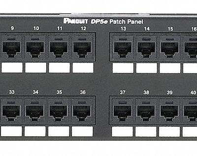 PANDUIT Patch Panel: Flat - Rack-Mount Punchdown RJ45 Patch Panels