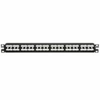 Patch Panel: 1 Rack Units, 48 Ports, Flat, Front Numbered, Unshielded, Rear Access, Unequipped (MPN CPP48HDWBLY). Key specifications — Brand: PANDUIT; Compatible Adapter Type: Panduit Mini-Com Modules; Material: Steel; _Access Type: Rear Access; _Port Labeling: Front Numbered; _Series: Mini-Com; _Shielded: Unshielded.