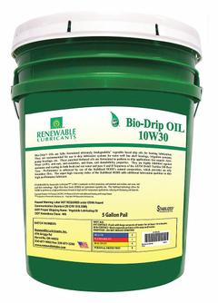 RENEWABLE LUBRICANTS Air Tool Oil: Synthetic, -33°F Min. Op Temp., 532°F Max. Op Temp., Pail (MPN 84024). Key specifications — attr1321222: Synthetic; attr1321226: 10W-30; attr1321227: 202; attr1321244: RENEWABLE LUBRICANTS; attr1321245: Pail.